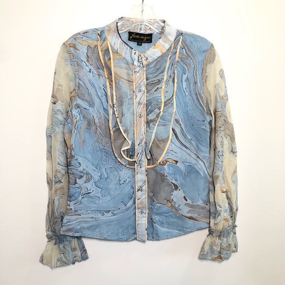 Geisha Designs Anthropologie Portia Marble blouse - Picture 5 of 12